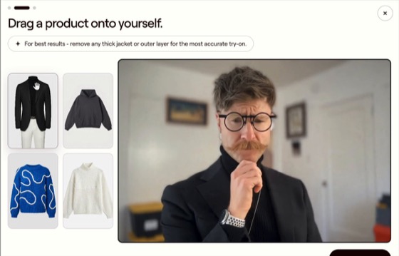 The Anywear widget rendering a jacket onto the poster live